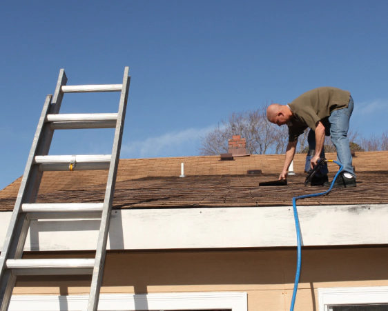 man inspecting the roof home inspection series kenner-la